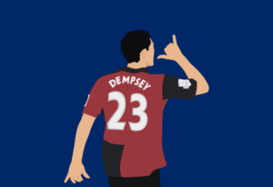 clint Dempsey scores a goal in the eel